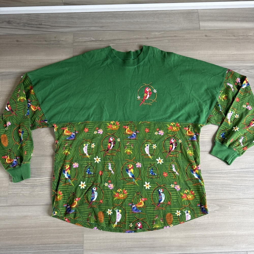 Disneyland Spirit Jersey Enchanted‎ Tiki Room Toucan Tropical Size Medium DISNEY